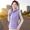 Colete de Algodão Feminino Outono e Inverno Peça Externa Leve 2025 Novo Inverno Gola Alta Quente Acolchoado Tamanho Grande