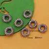 Pulsera Trenzada con Colgante de Cuerda con Patrón de Nubes de Dragón y Fénix con Eslabón Circular y Anillo para Joyería DIY