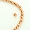 Pulseira de contas lisas banhada a ouro 18k acessórios DIY pulseira de miçangas acessórios para colar contas de prata atacado