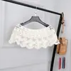 Nuevo Chal Pequeño de Encaje Estilo Coreano Combinable Blusa Calada Abrigo Pequeño de Verano para Mujer Chaleco Pequeño Camisa sin Mangas