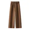 Pantalones de pierna ancha pantalones casuales pantalones de pierna recta de cintura alta pantalones largos holgados estiliza cubre las caderas hace que las piernas parezcan más largas otoño para ir al trabajo versátil casual