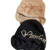 Gorro de Punto con Borde Enrollado y Letras Estilo Coreano para Mujer, Delgado de Primavera/Verano de Alta Calidad tipo Slouchy, Circunferencia de Cabeza Grande Hace que la Cara se Vea Más Pequeña, Gorro para Cubrir la Cabeza