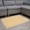 Felpa de Lana Sala de Estar Mesa de Café Sofá Alfombra Esterilla para Piso Esterilla para Ventana de Mirador Redonda Color Sencillo Manta de Pelo Largo Blanco Gris