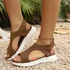 Punto 2026 Verano Sandalias Casuales Slip-on de Punta Abierta Flyknit Planas Cómodas Tallas Grandes Sandalias Deportivas Casuales Zapatos de Mujer