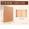 Cuadernos blancos de cartulina al por mayor para el regreso a clases, cuadernos de anillas de hojas sueltas de cuero negro para journaling, gaming, dibujo y manualidades, cuadernos para marcadores, cuadernos de bocetos
