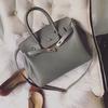 Bolso de Platino con Patrón de Lichi 2026 Nuevo Bolso de Mano de Moda para Mujer Bolso Grande Tipo Kelly Bolso de Hombro Único Cruzado Bolso de Novia