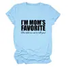 EU SOU o Favorito da Mamãe Amazon Wish Site Independente Moda Versátil Feminino Casual Gola Redonda Manga Curta Camiseta