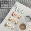 Pó Espelhado Mágico para Unhas Cross-Border Pó Espelhado Ultra Brilhante Alta Qualidade Galvanizado Champagne Ouro Claro e Prata Rosa Metalizado Pó de Glitter Fino