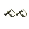 Pendientes envío invisible diy tornillo de cabeza plana clip para oreja accesorios chapado en cobre con anillo de suspensión clip para oreja sin convertidor para agujero de oreja