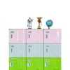 Gabinete de Plástico ABS para Mochilas de Estudiantes Gabinete de Almacenamiento para Salón de Clases de Escuela Primaria y Jardín de Infantes Casillero Colorido con Cerradura