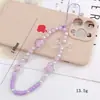 Cuentas como Joyería Nueva Cadena para Teléfono Móvil de Corazón Acrílico Cuerda Corta Anti-Pérdida Colgante Colgante de Cuerda para Teléfono Móvil con Cuentas Hecho a Mano