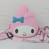 Bolsa de Silicone Infantil Desenho Animado Melodia Moda Porta-Moedas Meninas Bolsa Transversal Combinação de Roupas Bolsa de Ombro Bolsa de Armazenamento