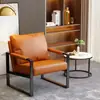 Sillón Individual Nórdico, Sofá Perezoso, Silla de Ocio Minimalista de Hierro Forjado de Lujo Ligero Estilo Italiano, Silla Tigre para Sala de Estar de Apartamento Pequeño