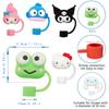 Amazon Sanrio Tapa 3D tridimensional para popote tapón para popote tapa antipolvo accesorios de popote de caricatura reciclable en stock
