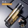 Copo de Vidro Dupla Camada Personalizado para Negócios, Copo de Água Antiescaldante e Resistente a Altas Temperaturas, Copo de Vidro Dupla Camada