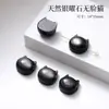 Peça Semi-acabada Esculpida Estrela de Arco de Obsidiana Prateada Natural Fábrica de Acessórios Feitos à Mão Venda Direta Acessórios para Joias DIY