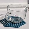 Taza de Desayuno de Avena de Vidrio de Phnom Penh para el Hogar, Taza de Café de Gran Capacidad con Tapa y Cuchara con Asa, Taza de Leche, Vaso de Agua