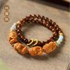 Moda nacional nuevo estilo chino elegante hermoso nicho pulsera cuentas de Bodhi de Cook cuatro no-Buda pulsera de mano chapado en cobre pulsera de anillo giratorio