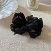 Pinza para el Cabello de Malla con Lazo de Nuevo Estilo Coreano con un Toque de Lujo, Elegante Pinza Banana para la Parte Posterior de la Cabeza, Pasador Vertical para Cola de Caballo Accesorio para el Cabello