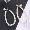 Llavero de Perla Perla de Vidrio Colgante DIY Colgante de Joyería para Muñeca Cadena Decorativa para Funda de Teléfono Móvil Cadena Pequeña Corta Bolso