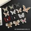 Parche de Tela de Mariposa con Pedrería de Moda de Lujo Ligero Estilo Coreano Lleno de Pedrería Accesorios para Ropa Ropa DIY Zapatos Sombreros Parche Decorativo de Bordado