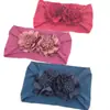 Accesorios para el cabello de bebé de color sólido, Diadema de flor de nailon sin costuras para bebé, Diadema de ala ancha para niños, Lazo