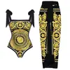 Traje de Baño Conservador Conjunto Europeo y Americano 2025 Cubre Vientre Delgado Vacaciones Playa Aguas Termales Bikini Conjunto Retro Francés