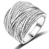 Anillo múltiple de personalidad exagerada transfronterizo estilo europeo y americano producto de moda textura retro bicolor hombres y mujeres Venta al por mayor