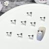 Celebridade da internet desenhos animados acessórios de unha coolomi Yugui cachorro tridimensional fofo pudding dog resina pintada para usar decoração de unha