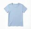 Camiseta Infantil Bebê Algodão Manga Curta Meninos Meninas Cor Sólida Gola Redonda Top Estampa de Logo Estampa de Texto Camiseta Fábrica de Origem