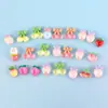 Melocotón Fresa Piña Cereza Accesorios DIY Adornos de Resina Materiales Funda para Teléfono Llavero Colgante Pinza para el Cabello Cuentas