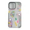 Paleta de Helado Popular Nórdica Ilustración Cámara Funda para Teléfono Iphone16 Estilo Minimalista Apple 17Pro Cubierta Protectora Transparente