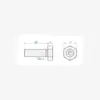 PAX01-M8 M10 M12-L5 L10 L15 Parafuso Sextavado Externo com Furo Passante Rosca Fina Parafuso de Ajuste Oco