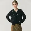 Cardigan Tricotado Borboleta Estéreo Redutor de Idade Estilo Ocidental para Mulheres no Outono e Inverno Novo Estilo Estilo Suave Elegante Suave Aveludado Suéter de Caxemira