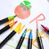 Plumón Marcador Brillante de Dos Colores Doble Punta para Niños Pintura a Mano Pincel de Dos Colores Punta Gruesa Suave que No se Desvanece Brillante Perlado