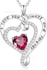 Collar de Corazón de Plata de Ley S925 Más Vendido Transfronterizo para Mujer, Colgante de Zirconia Corazón del Océano, Cadena para Clavícula, Regalo de San Valentín