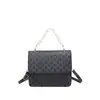 Bolsa Feminina Transfronteiriça Nicho Versátil Nova Bolsa de Mão com Contas Moda Sensação de Alto Padrão Estampada Animal Print Bolsa de Ombro Transversal
