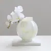 Vaso de Vidro de Canto Novo Estilo Chinês Casa Luz Luxo Alto Padrão Adequado para Decoração Hidropônica, Vaso Verde de Inverno para Sala de Modelo de Mansão