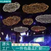 [Transfronterizo] Luces Decorativas Creativas de Nube para Té de Leche para Tiendas de Ropa, Centros Comerciales, Cafeterías, Hoteles, Colgantes de Personalidad de Malla de Alambre