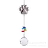 Atrapasol de Metal Azul con Forma de Pata de Perro y Gato, Colgante de Cristal, Adorno Animal para Hacer tú Mismo, Venta al por Mayor Transfronteriza