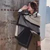 Bufanda de Lana Suave y Amigable con la Piel para Mujer, Nueva para Otoño/Invierno, Engrosada, a Cuadros, con Borlas, Atractiva, Versátil, Calentador de Cuello, para Viajes Diarios, Cálida