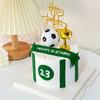 Tema Mundial Fútbol Decoración de Pastel Adornos Premio Copa de Oro Hércules Feliz Cumpleaños Tarjeta Plug-in para Hornear