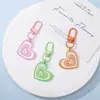 Nuevo llavero colgante con forma de corazón de acrílico transfronterizo, decoración de bolso para chicas, regalo, accesorio para llavero de coche