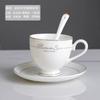 Juego de Taza de Café de Cerámica Pintada a Mano Oro Taza y Platillo Británico Hotel Europeo Americano Taza para Café Leche Té Se Puede Agregar Logo