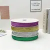 Fita com glitter, fita de veludo com glitter colorida, fita para presente de Natal, materiais para acessório de cabelo com laço DIY, fita com glitter