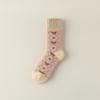 Calcetines de Otoño e Invierno para Mujer, Engrosados y Cálidos, Calcetines de Media Pantorrilla para Casa, Calcetines de Piso, Calcetines de Felpa, Lazos, Calcetines Lindos y Cómodos para Dormir