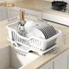 Escurridor de Platos Estante de Almacenamiento de Platos de Cocina Organizador de Cubiertos para Fregadero Caja de Almacenamiento para Tazas, Tazones y Palillos para Encimera de Hogar