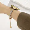 Pulsera de Diamantes Completa Estilo Personalizado Creativo Correa de Metal para Reloj Adecuada para Apple S10 Watch Iwatch987654 Generación Se