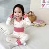 Ropa de otoño para bebé con cintura alta y protección abdominal, pantalones de otoño, ropa interior infantil sin huesos, pijamas gruesos de algodón para otoño e invierno.