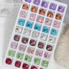 Explosiones rojas netas multicorte K9 grasa Taladro cuadrado Super Flash tridimensional con fondo puntiagudo Taladro de uñas de forma especial Luz Joyería de uñas de lujo al por mayor